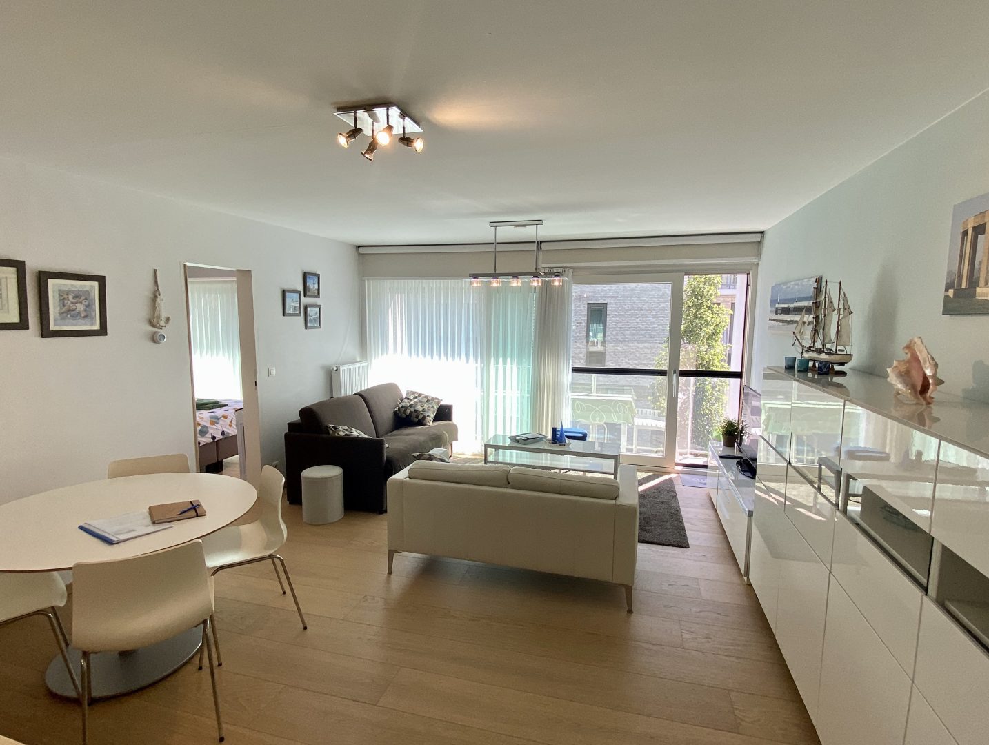 Bright living room of the apartment
