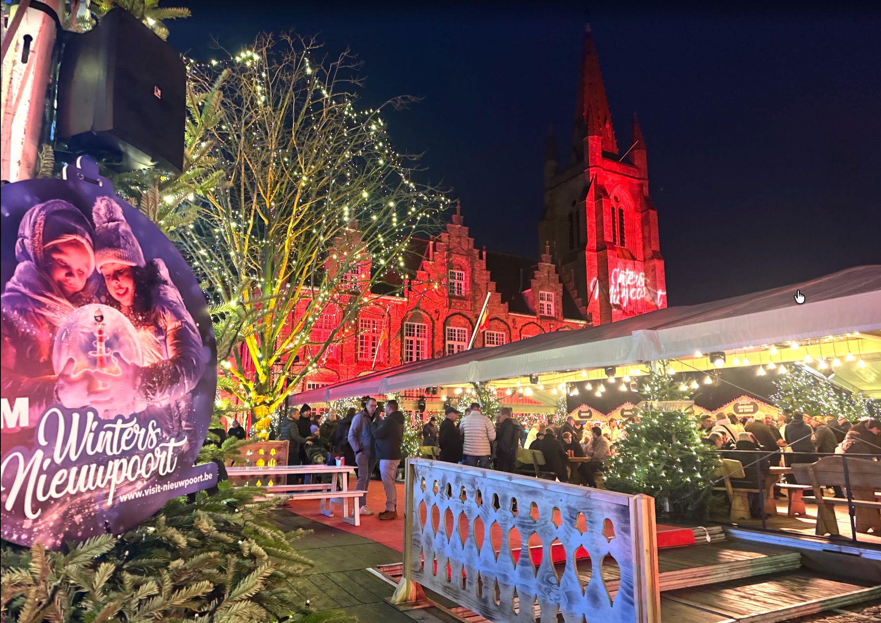 Sfeervolle kerstmarkt en Winters Nieuwpoort op het Marktplein
